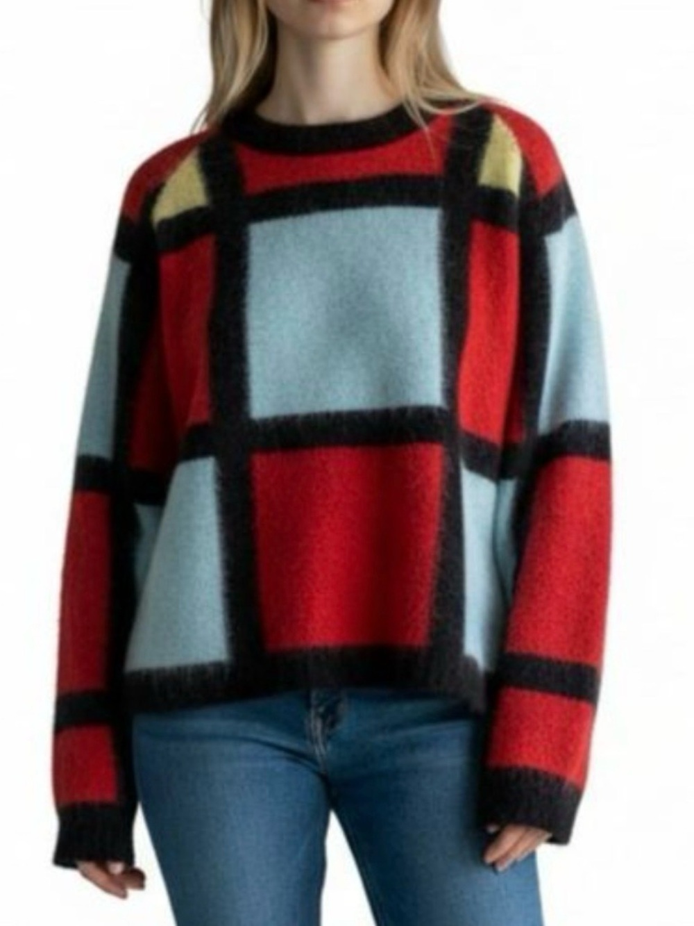 KIER + J Geometric Knit Sweater